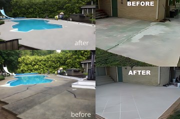 Pool Resurfacing before after